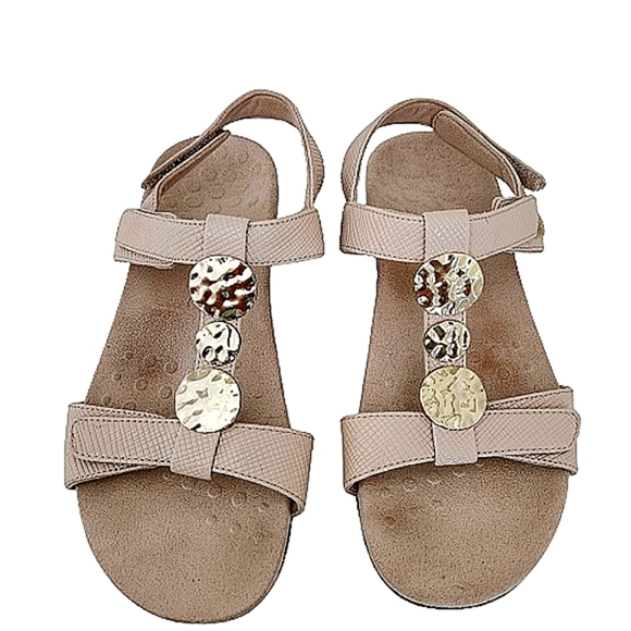 Vionic Farrah Tan Fully Adjustable Sandals Size 9 - Picture 2 of 9